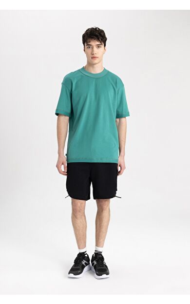 DeFacto DeFactoFit Oversize Fit Düz Paça Şort B8793AX24SMBK81