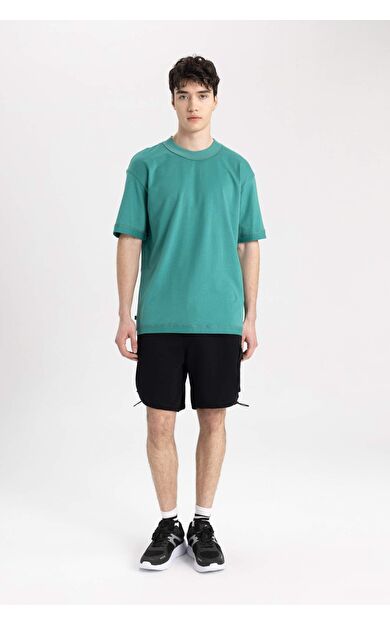 DeFacto DeFactoFit Oversize Fit Düz Paça Şort B8793AX24SMBK81