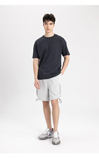 DeFacto Oversize Fit Düz Paça Şort B8793AX24SMGR184