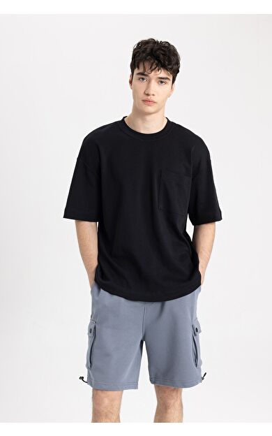 DeFacto Oversize Fit Düz Paça Şort B8793AX24SMGR504