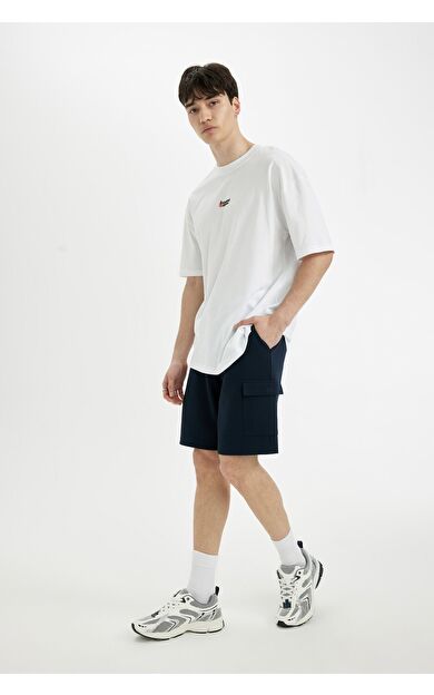 DeFacto DeFactoFit Regular Fit Düz Paça Ağır Kumaş Şort B8796AX24SMNV239