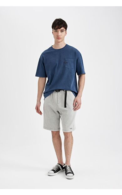 DeFacto Oversize Fit Düz Paça Şort B8797AX24SMGR367