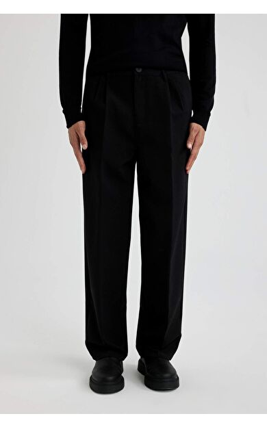 DeFacto Relax Fit Pantolon B8953AX23WNBK81