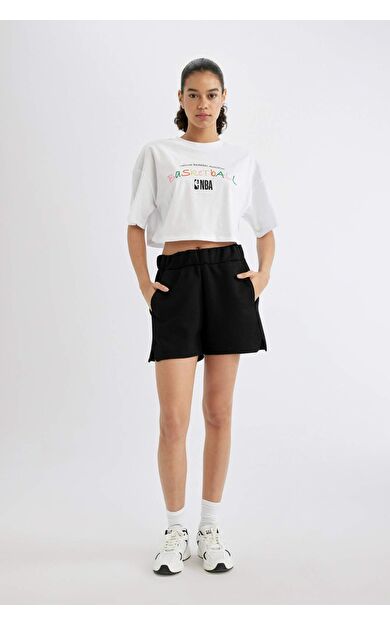 DeFacto Oversize Fit Sporcu Şort B8975AX24SMBK81