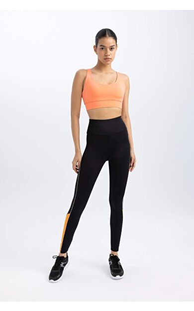 DeFacto DeFactoFit Beli Saran Ağır Kumaş Sporcu Tayt B9409AX24SMBK81