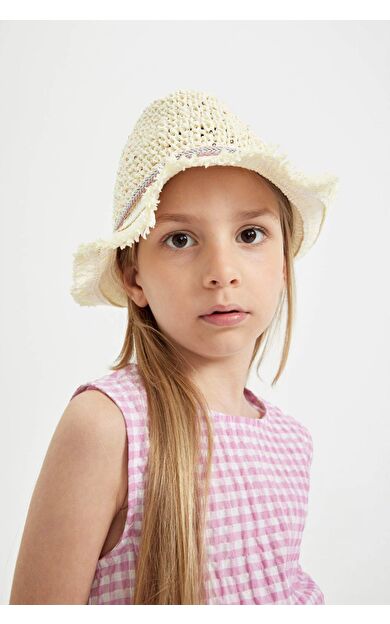 DeFactoFit Kız Çocuk Hasır Şapka B9633A824SMBG144