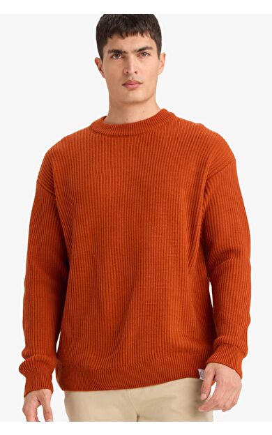 Oversize Geniş Kalıp Bisiklet Yaka Triko Kazak