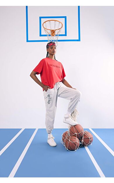 DeFactoFit NBA Chicago Bulls Jogger Fit Çift Cepli Jogger Paça Standart Boy Eşofman Altı