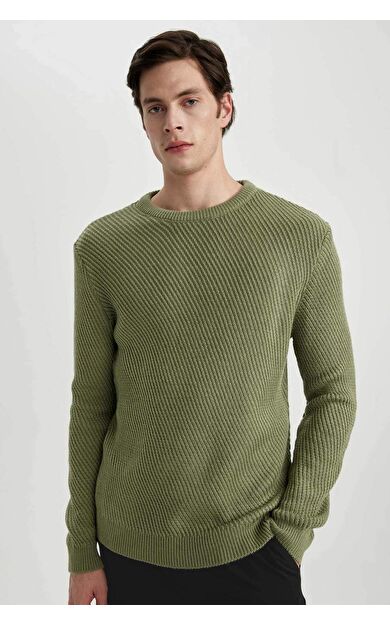 DeFactoFit Standart Fit Bisiklet Yaka Kazak C0048AX24AUKH394