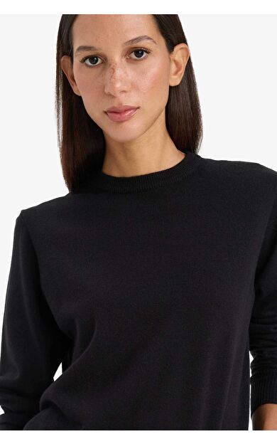 Relax Fit Bisiklet Yaka Triko Kazak C0058AX25WNBK27