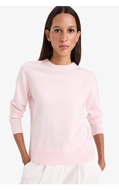 Relax Fit Bisiklet Yaka Triko Kazak C0058AX25WNPN648