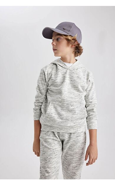 DeFacto Erkek Çocuk Regular Fit Bisiklet Yaka Sweatshirt C0084A823CWGR499
