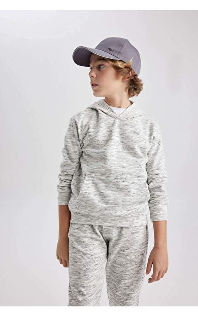 DeFacto Erkek Çocuk Regular Fit Bisiklet Yaka Sweatshirt C0084A823CWGR499