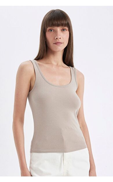 DeFacto DeFactoFit Slim Fit Bisiklet Yaka Ribana Atlet C0095AX24AUBG130