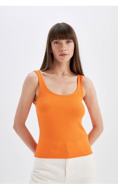 DeFacto DeFactoFit Slim Fit Bisiklet Yaka Ribana Atlet C0095AX24SMOG146