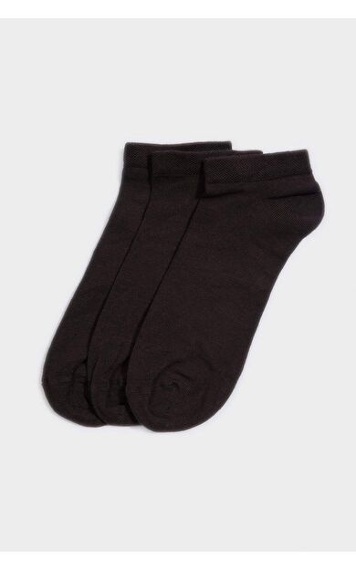 Erkek Dikişsiz 3'lü Bambu Patik Çorap