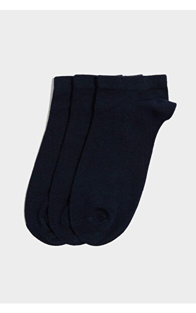 Erkek Dikişsiz 3'lü Bambu Patik Çorap