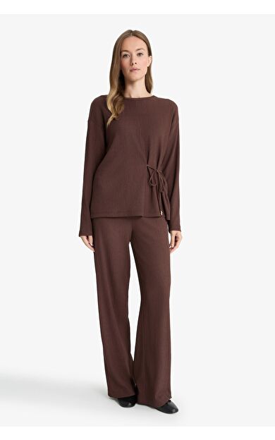 DeFacto Straight Fit Düz Paça Bürümcük Pantolon C0200AX25AUBN539