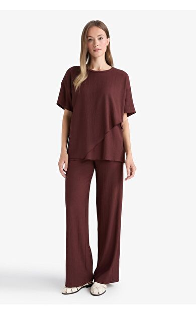 DeFacto Straight Fit Düz Paça Bürümcük Pantolon C0200AX25AUBN91
