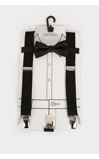 Erkek Çocuk Papyon Pantolon Askısı 2'li Takım