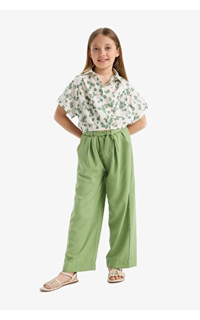 DeFactoFit Kız Çocuk Wide Leg Geniş Paça Pantolon C0273A824SMGN682