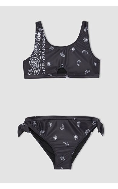 DeFacto DeFactoFit Kız Çocuk Desenli Bikini Takımı C0368A824SMBK27