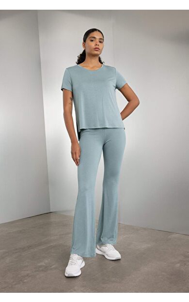 DeFactoFit İspanyol Paça Modal Pantolon C0420AX24SMGN1223