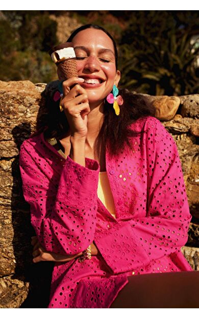 -Fall in Love Regular Fit Pamuklu Plaj Kıyafeti C0506AX25SMPN615