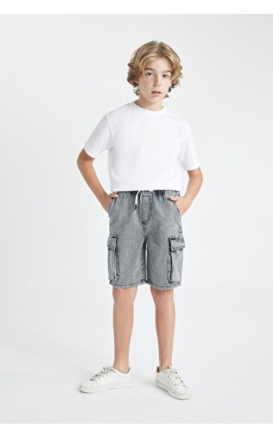 DeFacto DeFactoFit Erkek Çocuk Jean Şort C0578A824HSNM18