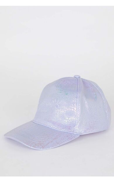 DeFacto Kız Çocuk Nakışlı Simli Kumaş Beyzbol Basketbol Şapkası