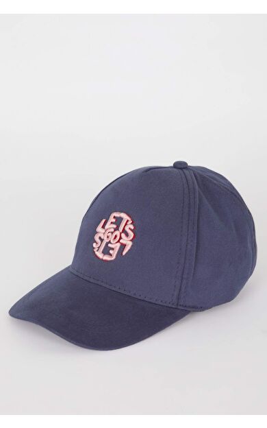 DeFacto Kız Çocuk Jean Görünümlü Cap Şapka