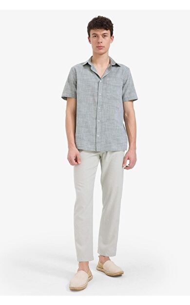 DeFacto Relax Fit Rahat Kesim Dar Paça Keten Karışımlı Yazlık Pantolon C1140AX25SMKH494