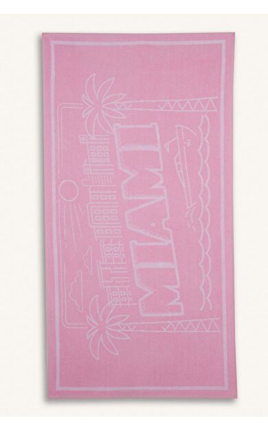 DeFacto Kadın Desenli Pamuklu Plaj Havlusu