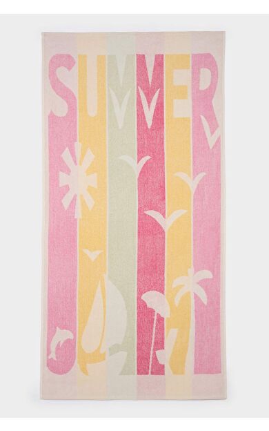 DeFacto Kadın Desenli Pamuklu Plaj Havlusu