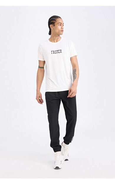 DeFacto DeFactoFit Slim Fit Dokuma Sporcu Jogger Eşofman Altı Dar Kesim Çift Cepli C1212AX25SPBK81