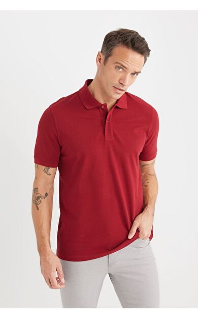 DeFacto Regular Fit Basic Düz Kısa Kollu Pike Polo Tişört C1293AX25SPBR229