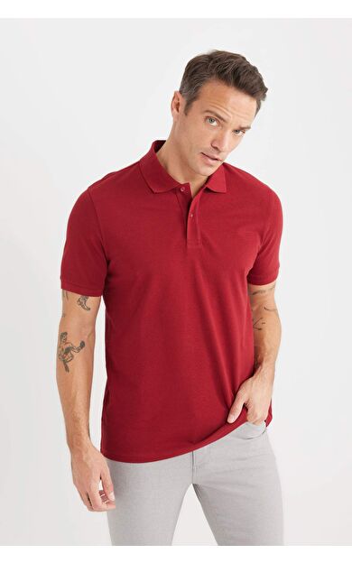 DeFacto Regular Fit Basic Düz Kısa Kollu Pike Polo Tişört C1293AX25SPBR229