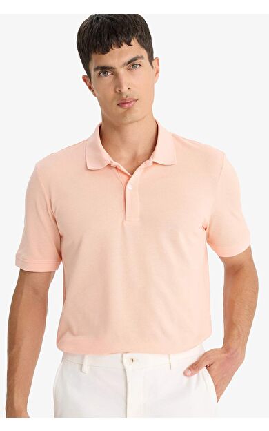 DeFacto %100 Pamuk Regular Fit Kısa Kollu Basic Düz Pike Kumaş Polo Tişört C1293AX25SPOG616