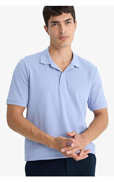 DeFacto %100 Pamuk Regular Fit Kısa Kollu Basic Düz Pike Kumaş Polo Tişört C1293AX25SPPR515