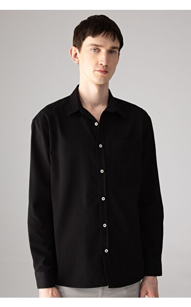 DeFacto Relax Fit Gabardin Uzun Kollu Gömlek C1477AX24SPBK81