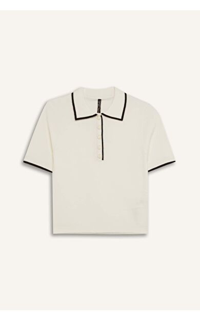 DeFacto Fitted Polo Yaka Kısa Kollu Triko Tişört C1498AX25SPER105