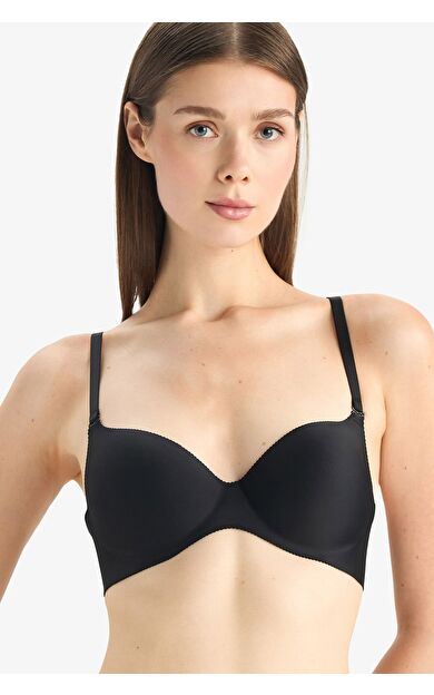 DeFacto Micro Kaplı Yarım Dolgulu Balenli Tişört Bra-Fall in Love C1525AX25AUBK81