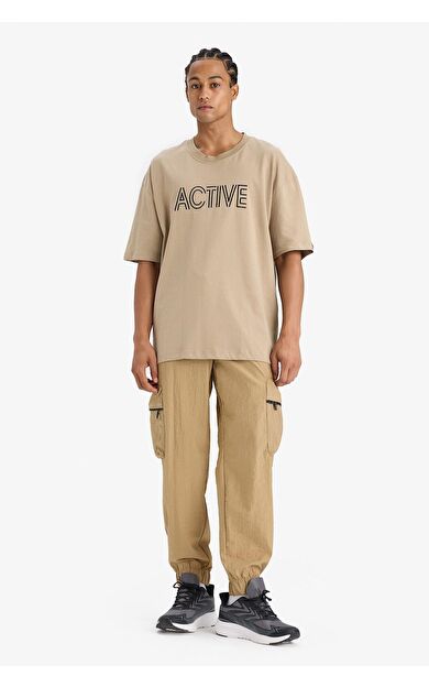DeFacto Oversize Fit Kargo Cepli Dokuma Pantolon C1528AX24SMBG315