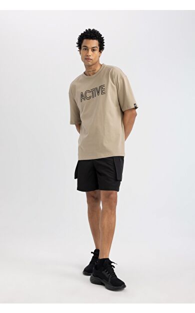 DeFacto DeFactoFit Oversize Fit Dokuma Şort