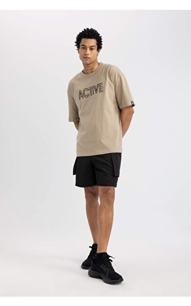 DeFacto DeFactoFit Oversize Fit Dokuma Şort