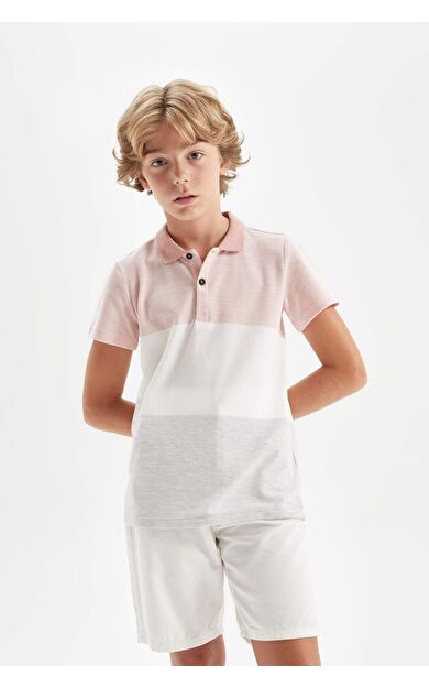 DeFactoFit Erkek Çocuk Pike Kısa Kollu Polo Tişört C1596A824SMBR495