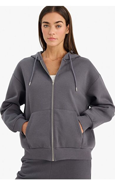 DeFacto Relax Fit Kapüşonlu Sweatshirt
