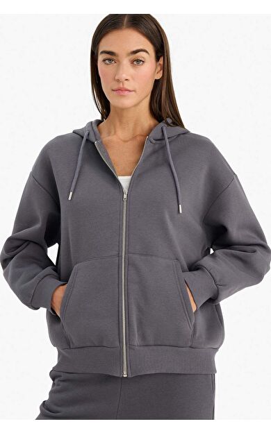 Relax Fit Kapüşonlu Sweatshirt