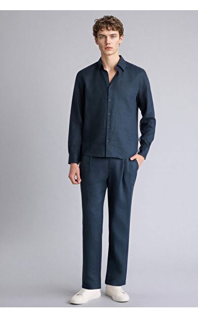 DeFacto Relax Fıt Duble Paça Keten Pantolon