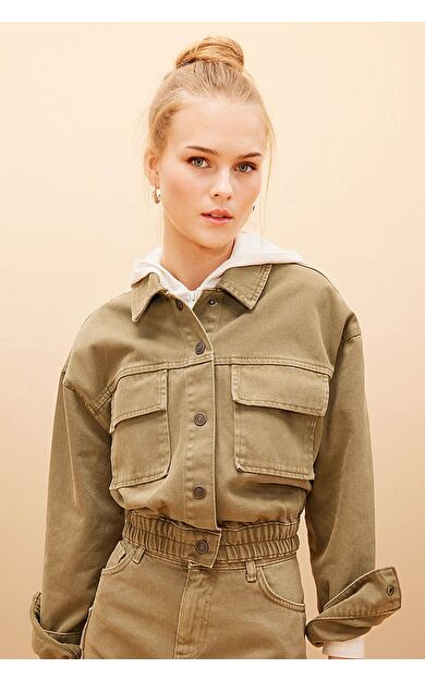 DeFacto DeFactoFit Coool Oversize Fit Gömlek Yaka Uzun Kollu Gömlek